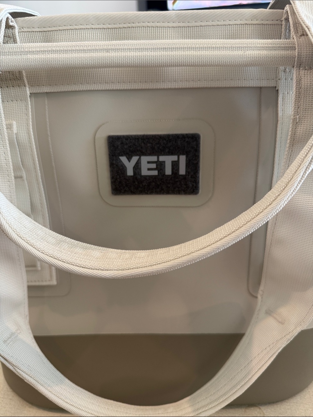 Yeti Cooler Tote in White and Tan - Picture 2 of 6